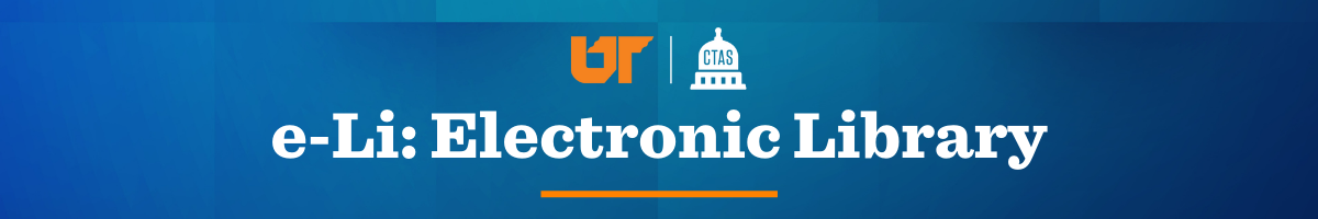 abstract blue background with foreground text that says e-Li: electronic library